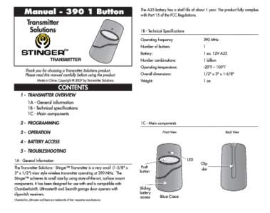 Blue Case  390LMD21V FCC ID: SU7390LMD21V[removed]S. Eastern Avenue, Suite[removed]