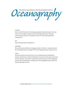 Oceanography The Official Magazine of the Oceanography Society CITATION Burd, B.J., and R.E. ThomsonEstimating zooplankton biomass distribution in the water column near the Endeavour Segment of Juan de Fuca Ridge