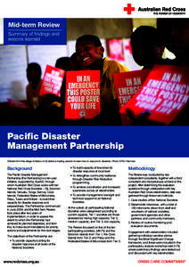 Mid-term Review Summary of findings and lessons learned Pacific Disaster Management Partnership