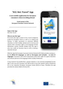 Microsoft Word - Fact Sheet ECC-Net Travel App_for ECCs (2).docx