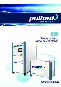 KDV  Variable Speed Screw compressors  www.pulford.com.au