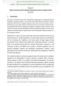 3 PLEASE CONSIDER THE ENVIRONMENT BEFORE PRINTING THIS PUBLICATION.  Chapter 5 – Trade in services and the regional integration process in southern Africa Chapter 5 Trade in services and the regional integration proces