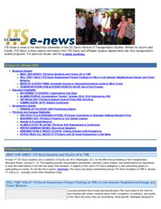 ITS-Davis e-news, Issue 22