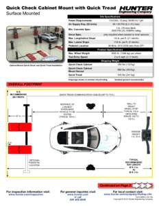 Quick Check Cabinet Mount with Quick Tread Surface Mounted Site Specifications  Power Requirements