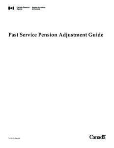 ■  Past Service Pension Adjustment Guide T4104(E) Rev.08