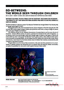 GO-BETWEENS: THE WORLD SEEN THROUGH CHILDREN  Press Release vol.1 January 22, 2014