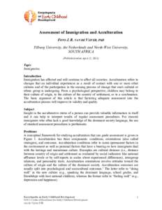 Assessment of Immigration and Acculturation