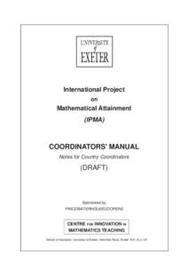 International Project on Mathematical Attainment  (IPMA)