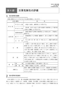 風水害・雪害対策編 第 1 章第 6 節 「災害危険性の評価」 災害危険性の評価