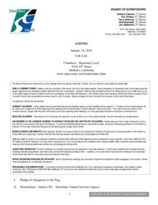 January 14, [removed]Board of Supervisors Agenda