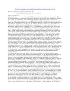 Southern Campaign American Revolution Pension Statements & Rosters Pension Application of David Campbell S1504 Transcribed and annotated by C. Leon Harris State of Tennessee } M cNairy County }