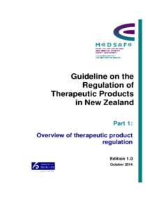 Guideline on the Regulation of Therapeutic Products in New Zealand Part 1: Overview of therapeutic product