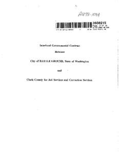 Interlocal government contract between Battle Ground and Clark County for jail and correction services