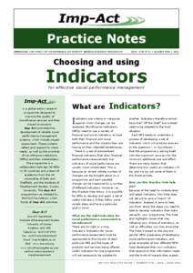 Management / Metrics / Performance indicator / Microfinance / Genuine progress indicator / Socioeconomics / Statistics / Environmental indicator / Microfinance Information Exchange / Economics / Index numbers / Business intelligence