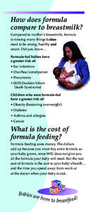 Infant feeding / Food and drink / Breast milk / Milk / Babycare / Infant formula / Human breast milk / WIC / Sudden infant death syndrome / Breastfeeding / Human development / Childhood