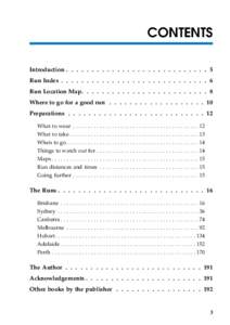 CONTENTS Introduction . . . . . . . . . . . . . . . . . . . . . . . . . . . . 5 Run Index . . . . . . . . . . . . . . . . . . . . . . . . . . . . . 6 Run Location Map. . . . . . . . . . . . . . . . . . . . . . . . . 8 Wh