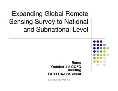 Expanding Global Remote Sensing Survey to national and subnational level