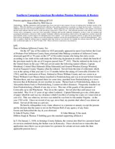 Southern Campaign American Revolution Pension Statements & Rosters Pension application of John Midcap R7155 Transcribed by Will Graves f31VA[removed]