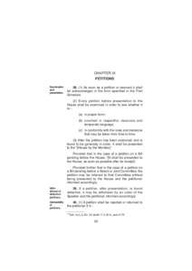 Petitioner / Petition / Standing Rules of the United States Senate /  Rule VII