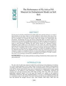 THE EFFECT OF TIME ON THE PERFORMANCE OF FLY ASH AS BACKFILL MATERIALS FOR EMBANKMENT CONSTRUCTION