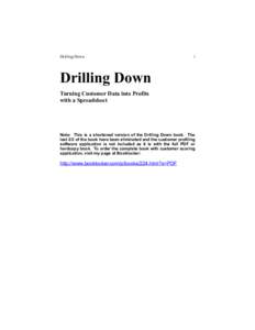 Drilling Down  i Drilling Down Turning Customer Data into Profits