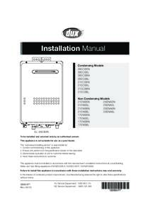 Installation Manual Condensing Models 26ECB5N 26ECB5L 26ECB6N 26ECB6L