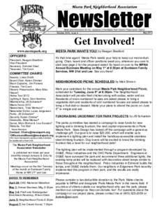 Mesta Park Neighborhood Association  Newsletter News and information for ALL residents of the Mesta Park Historic Preservation District May 2012