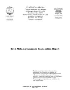 Microsoft WordAlabama Insurance Examination Report