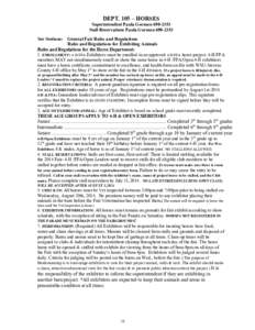 DEPT. 105 – HORSES Superintendent Paula Gormon[removed]Stall Reservations Paula Gormon[removed]See Sections:  General Fair Rules and Regulations