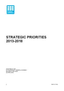 STRATEGIC PRIORITIES[removed]ADOPTED BY THE EXTRAORDINARY GENERAL ASSEMBLY BRUSSELS, BELGIUM