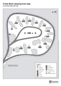 Crows Nest camping area map, Crows Nest National Park