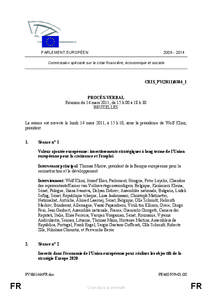 [removed]PARLEMENT EUROPÉEN Commission spéciale sur la crise financière, économique et sociale