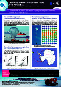 UA-2  Observing Planet Earth and the Space from Antarctica Recent developments in the Japanese Antarctic Research Expedition