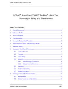 BP050069: COBAS AmpliPrep/COBAS TaqMan HIV-1 Test, 48 Tests; COBAS AmpliPrep/COBAS TaqMan Wash Reagent, 5.1 L