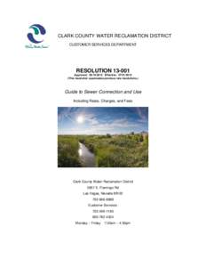    CLARK COUNTY WATER RECLAMATION DISTRICT CUSTOMER SERVICES DEPARTMENT  RESOLUTION[removed]