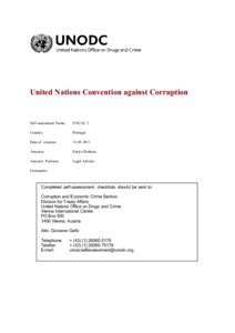 United Nations Convention against Corruption  Self-assessment Name: UNCAC 2