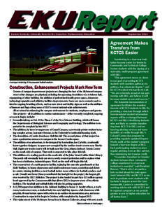 Eastern Kentucky University News for the Council on Postsecondary Education  September 2014 Agreement Makes Transfers from