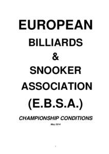 EUROPEAN BILLIARDS & SNOOKER ASSOCIATION