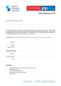 Microsoft Word - JCPSLP Submission and Copyright Form - Jan2012.doc