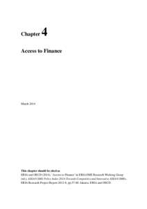 Chapter  4 Access to Finance
