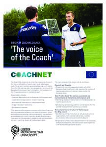 Life coaching / German Sport University Cologne / Coach / European Union / Athletics / States of Germany / Education / Sports / Coaching / Educational psychology