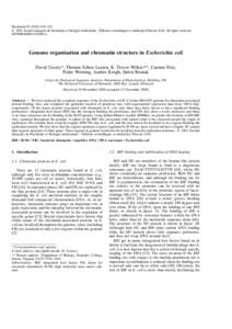 Biochimie−212 © 2001 Société française de biochimie et biologie moléculaire / Éditions scientifiques et médicales Elsevier SAS. All rights reserved. S0300908400012256/FLA Genome organisation and ch