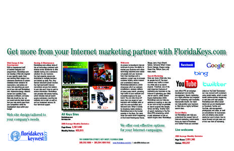 Get more from your Internet marketing partner with FloridaKeys.com Web Design & Site Development With an experienced staff of creative designers and programmers, FloridaKeys.com