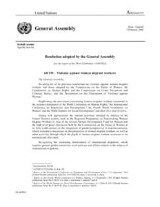 United Nations  A/RES[removed]General Assembly