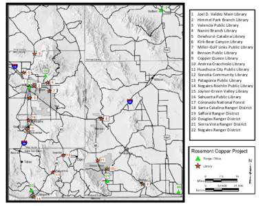 1    Joel D. Valdez Main Library  2    Himmel Park Branch Library  3    Valencia Public Library  4    Nanini Branch Library  5    Dewhurst‐Catalina Library  6    Kirk‐Bear Ca