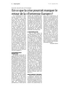 6 |  No 103 | Septembre 2011 Pages de gauche
