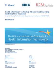 Health Information Technology Adverse Event Reporting: Analysis of Two Databases