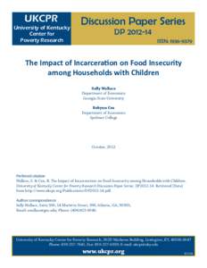 The Impact of Incarceration on Food Insecurity among Households with Children