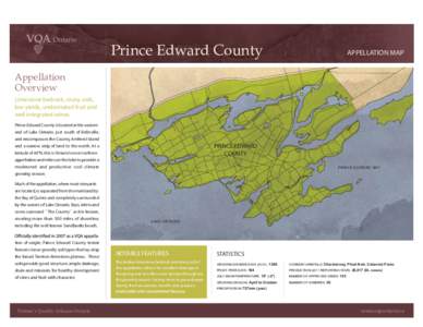 Prince Edward County  APPELLATION MAP Appellation Overview