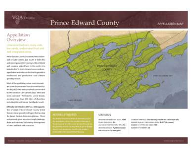 Appellation / Pedology / Soil in the United States / Land use / Canadian wine / Agriculture / Human geography / Prince Edward County Wine / Loam / Soil / Limestone